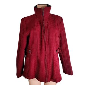 Gallery Women's Quilted Puffer Jacket - Deep Red 4